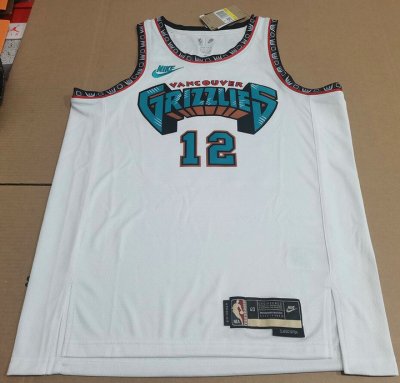 12 Morant Memphis Grizzlies 2024-25 Grizzlies Classic Maillot Blanc